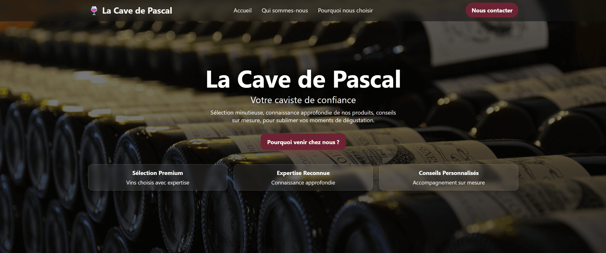 Aperçu du site La Cave de Pascal