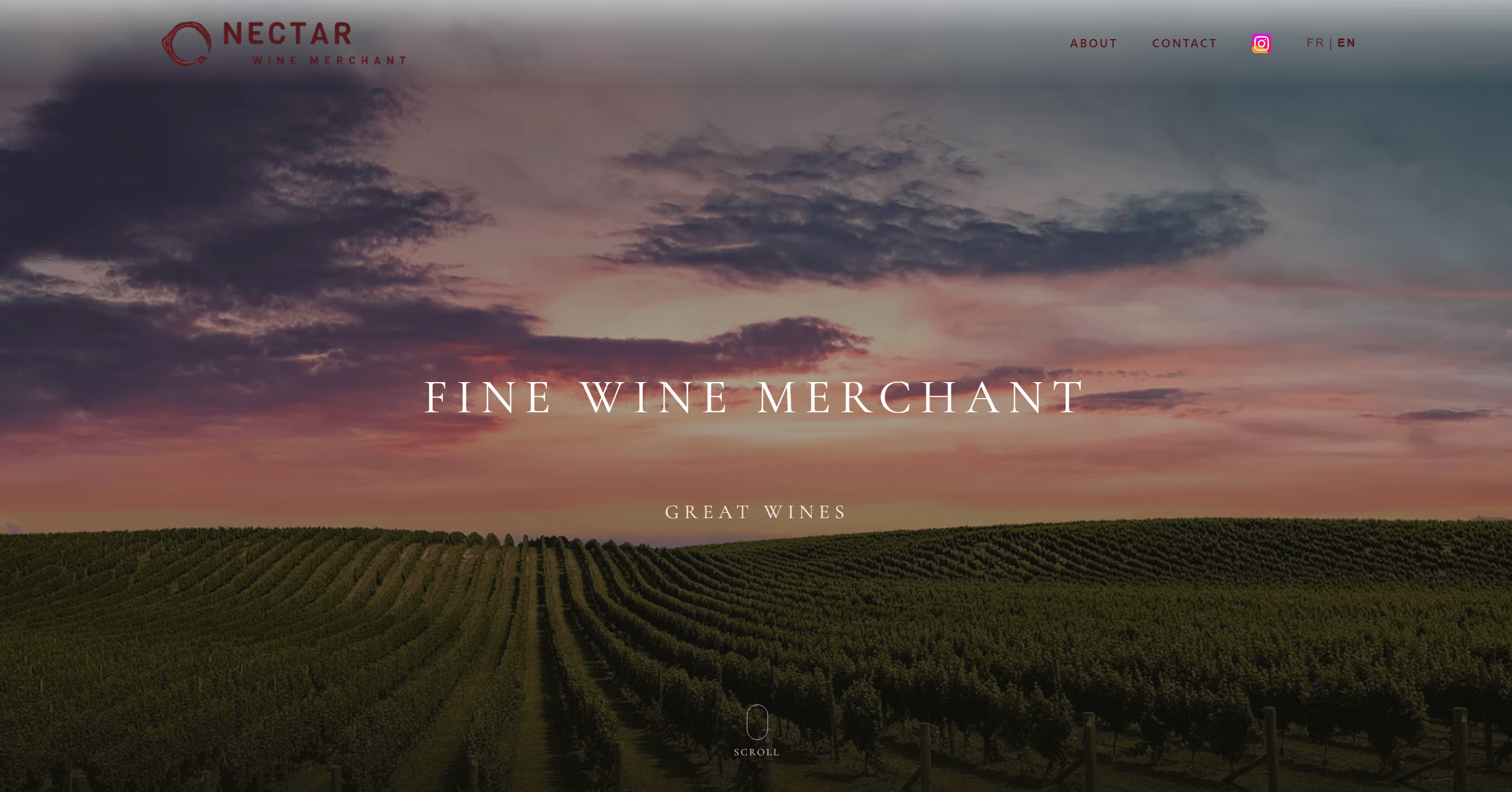 Aperçu du site Nectar Wine Merchant